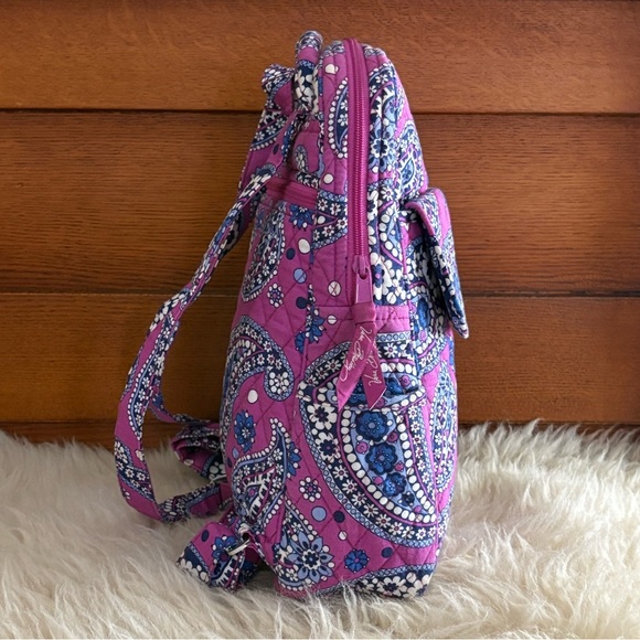 Vera Bradley Purple ‘Boysenberry Paisley’ Mini Backpack - Picture 3 of 6